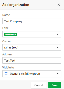 Adding New Organization record - Pipedrive Webhooks